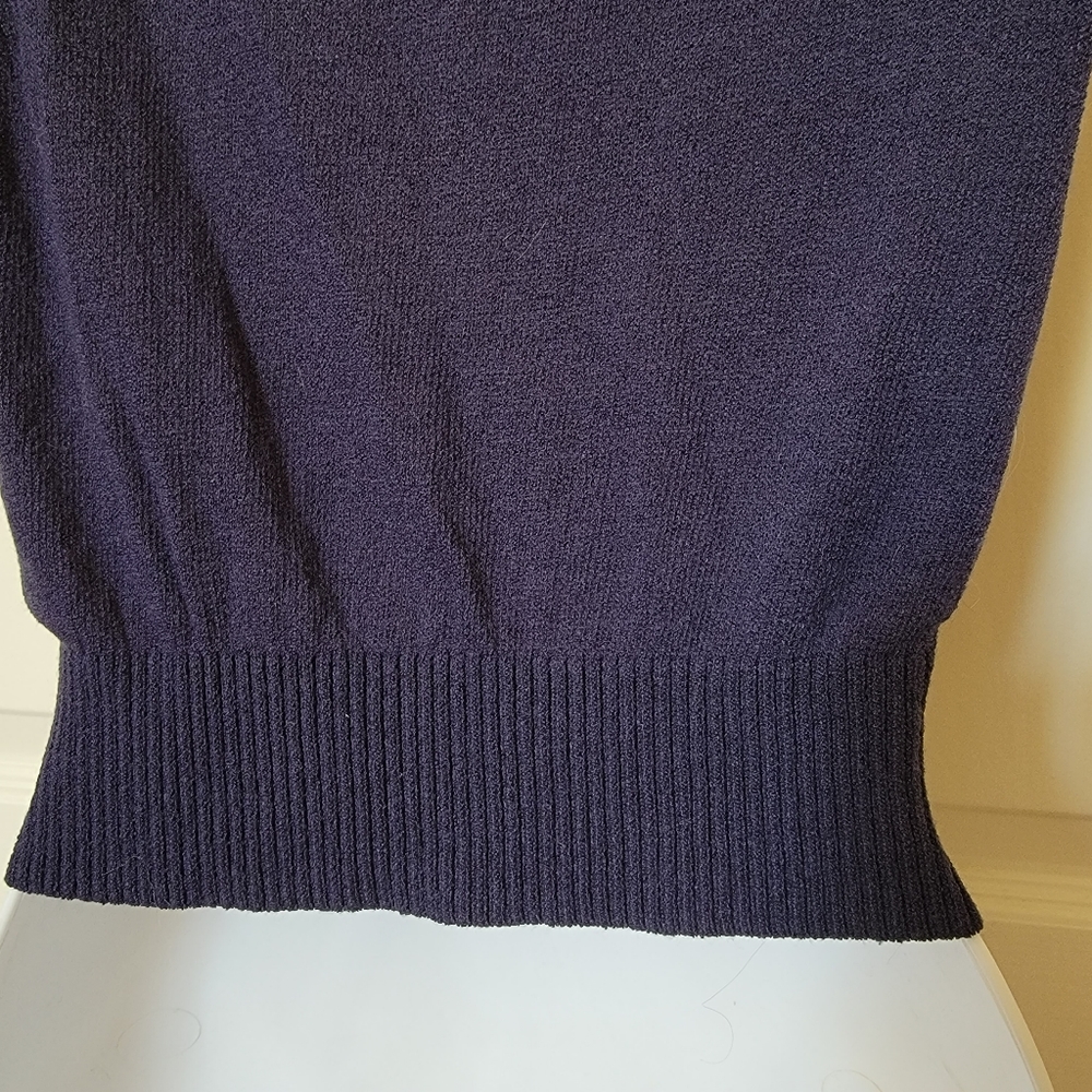 Blue Ribbed Sweater Vest - Picture 5 of 6